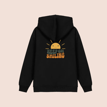 Keep on Smiling Zip Hooded Jacket